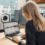a customer watching our training on their laptop